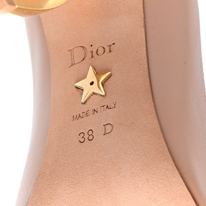 Christian Dior Calfskin Pointed Tote J Adior Pumps 38 Nude 6 of 8