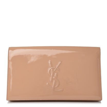 Saint Laurent Patent Calfskin Monogram Large Belle De Jour Clutch Chair 1 of 10