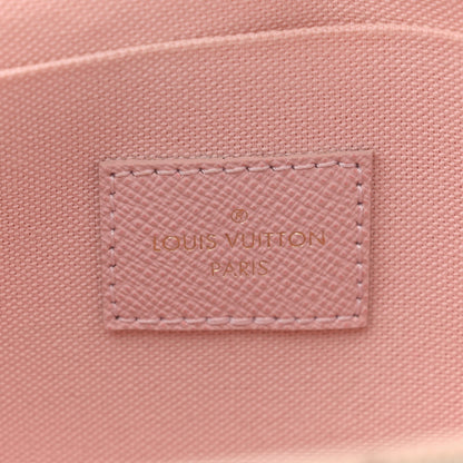 Louis Vuitton Damier Azur Pochette Felicie Chain Wallet Rose Ballerine 7 of 12