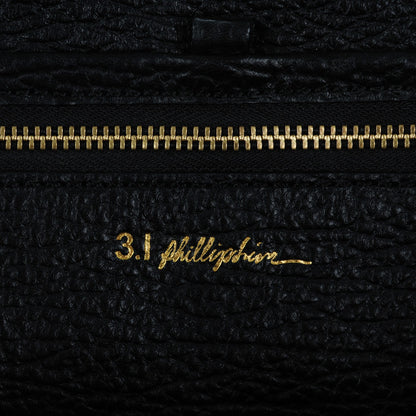 3.1 Phillip Lim 3.1 Textured Calfskin Medium Pashli Satchel Black 6 of 7