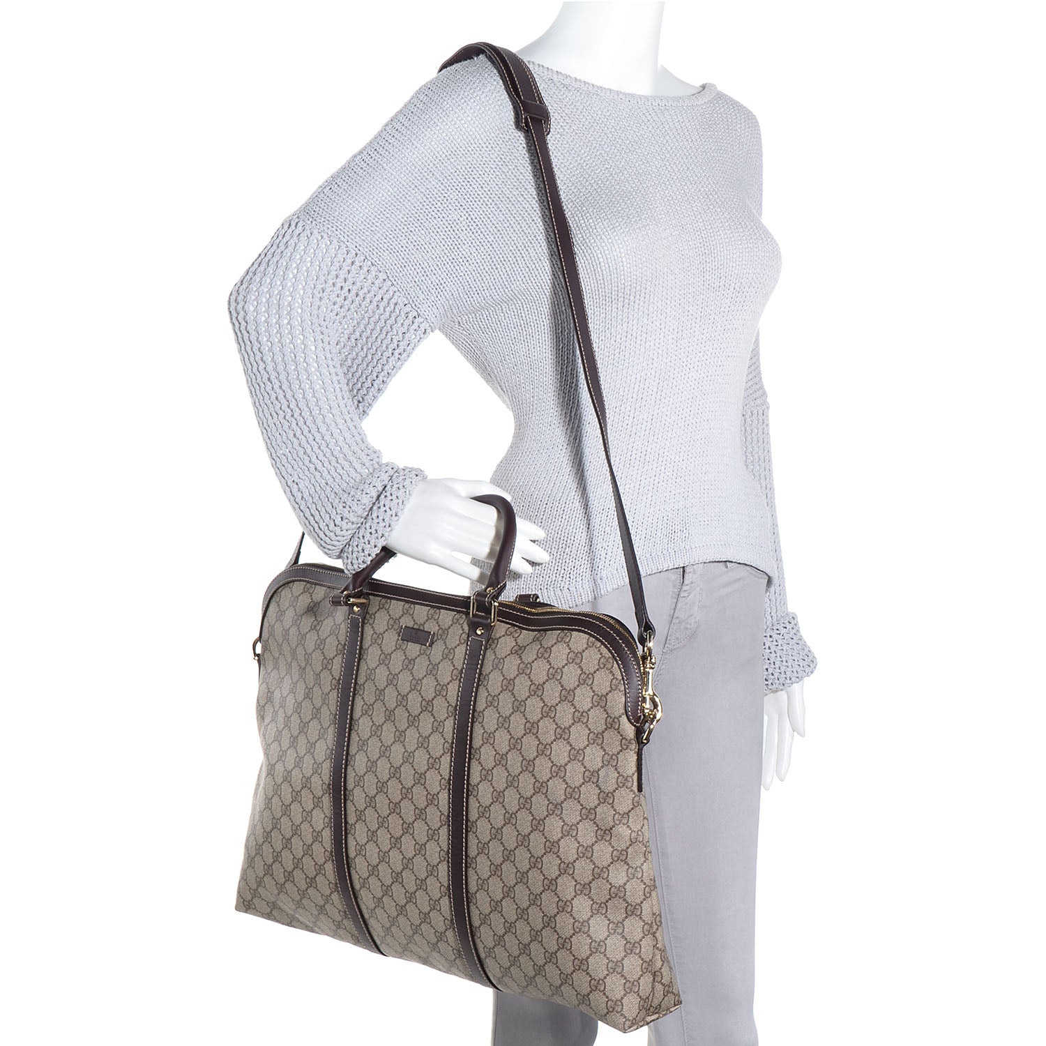 Gucci GG Plus Monogram Double Handle Briefcase 2 of 8