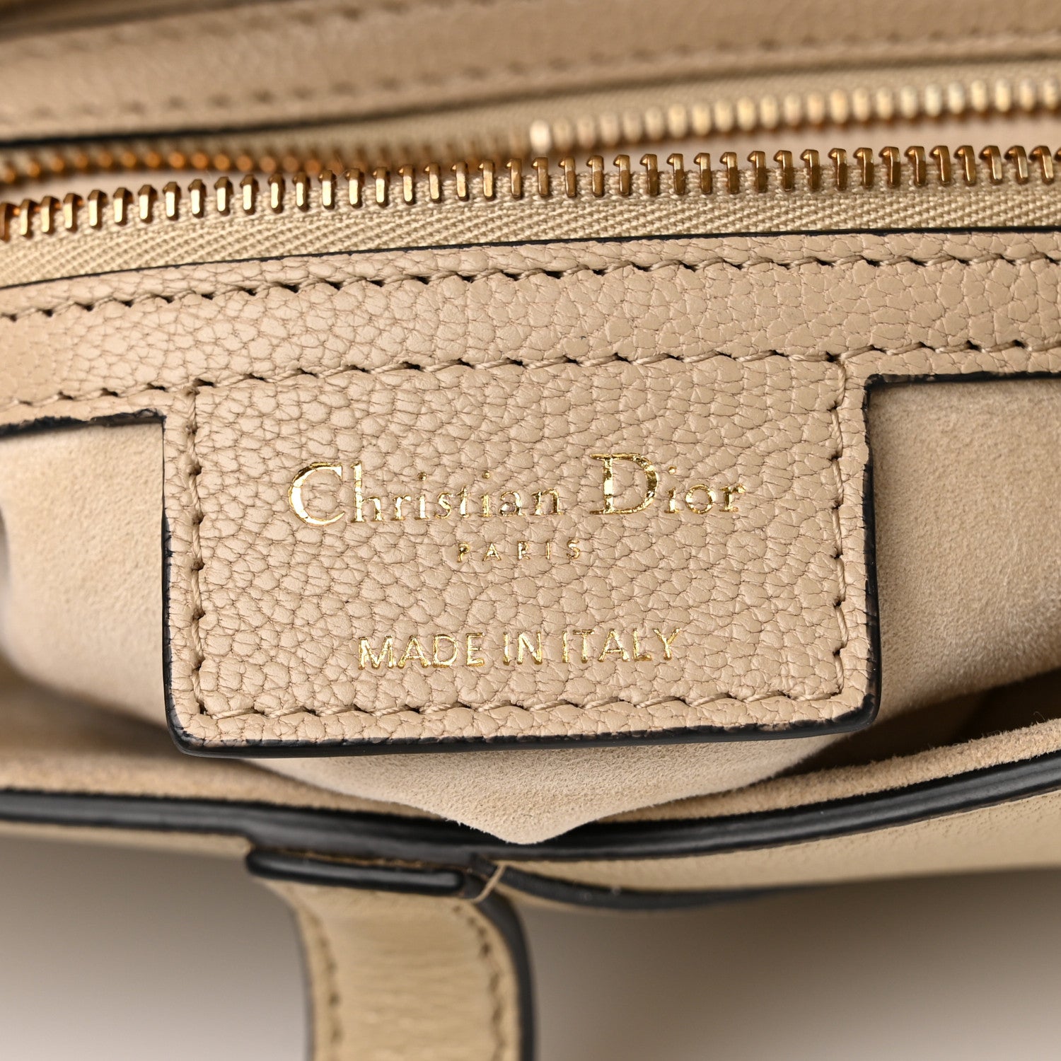 Christian Dior Grained Calfskin Saddle Bag Sand 5 of 9