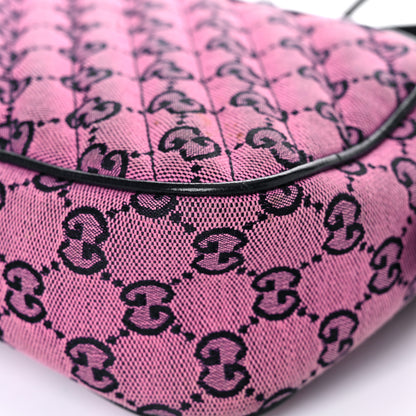 Gucci Monogram Multicolor Matelasse Diagonal Small GG Marmont Chain Shoulder Bag Pink Blue 11 of 19