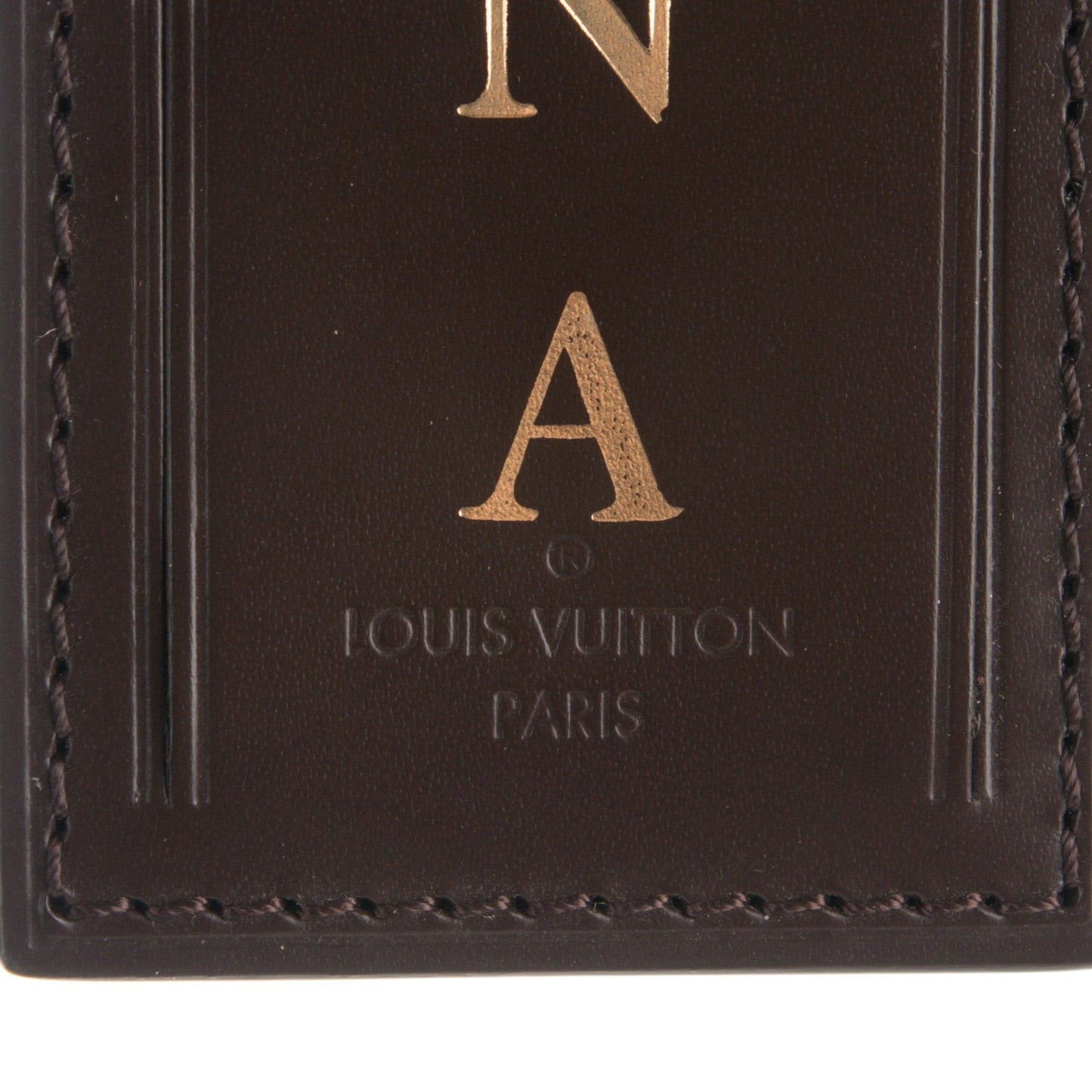 Calfskin Luggage Tag Ebene