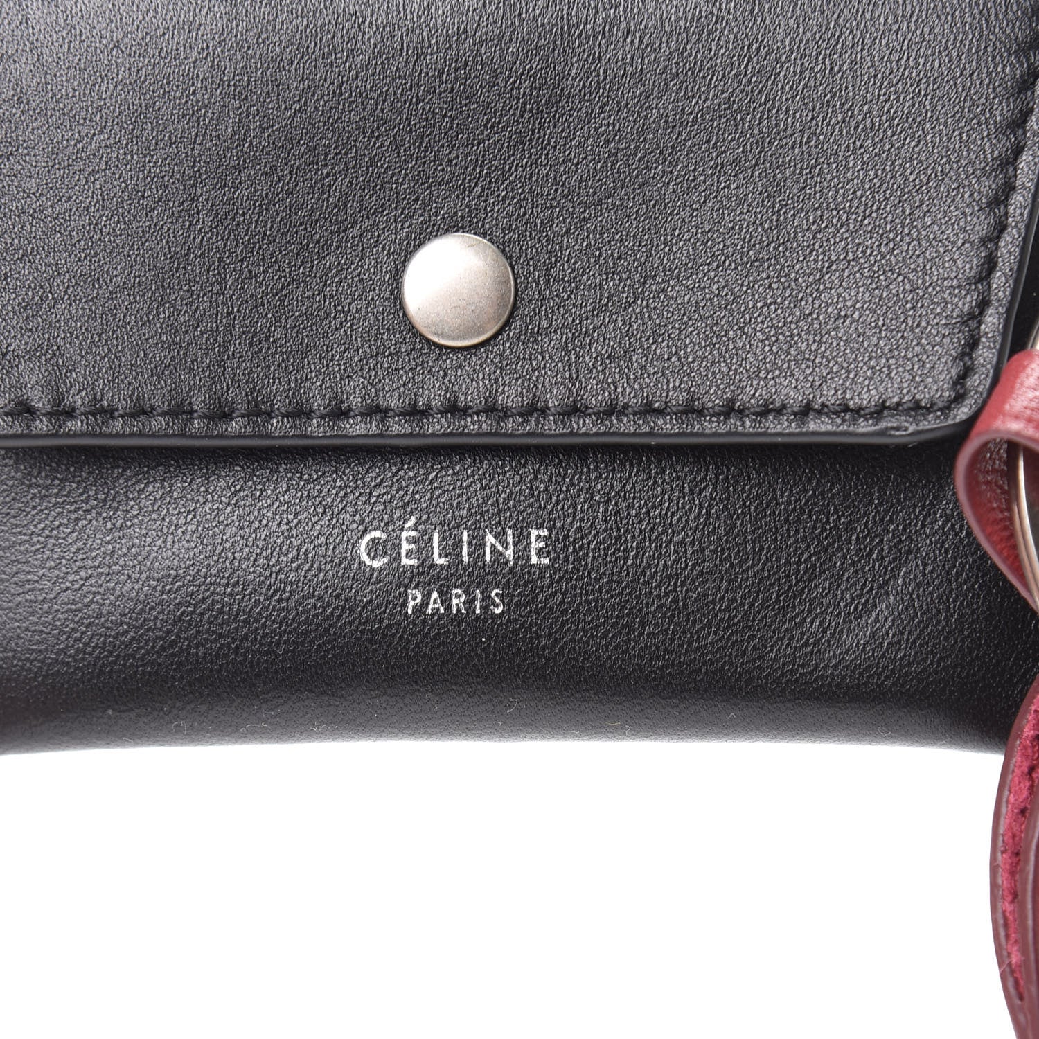Celine Calfskin Multi Key Ring Coin Card Case Light Gold 5 of 6