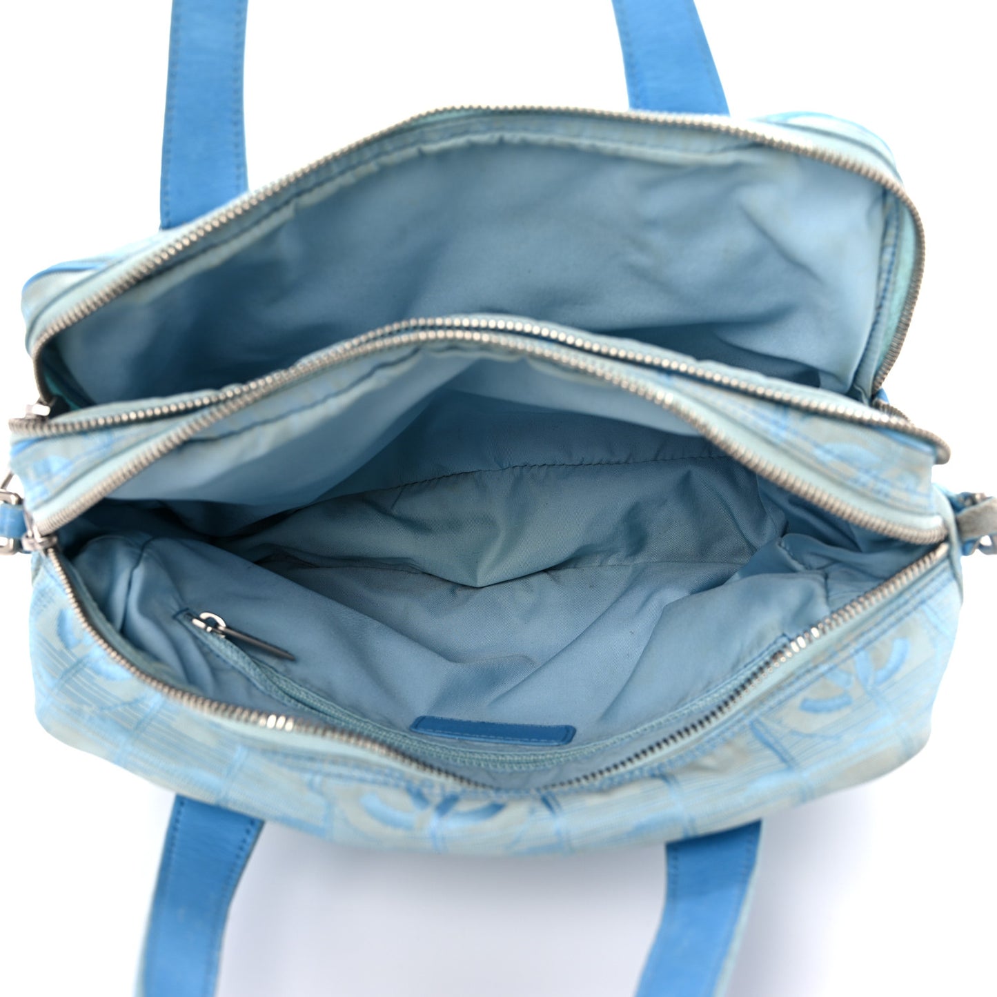 Nylon Medium Travel Tote Blue
