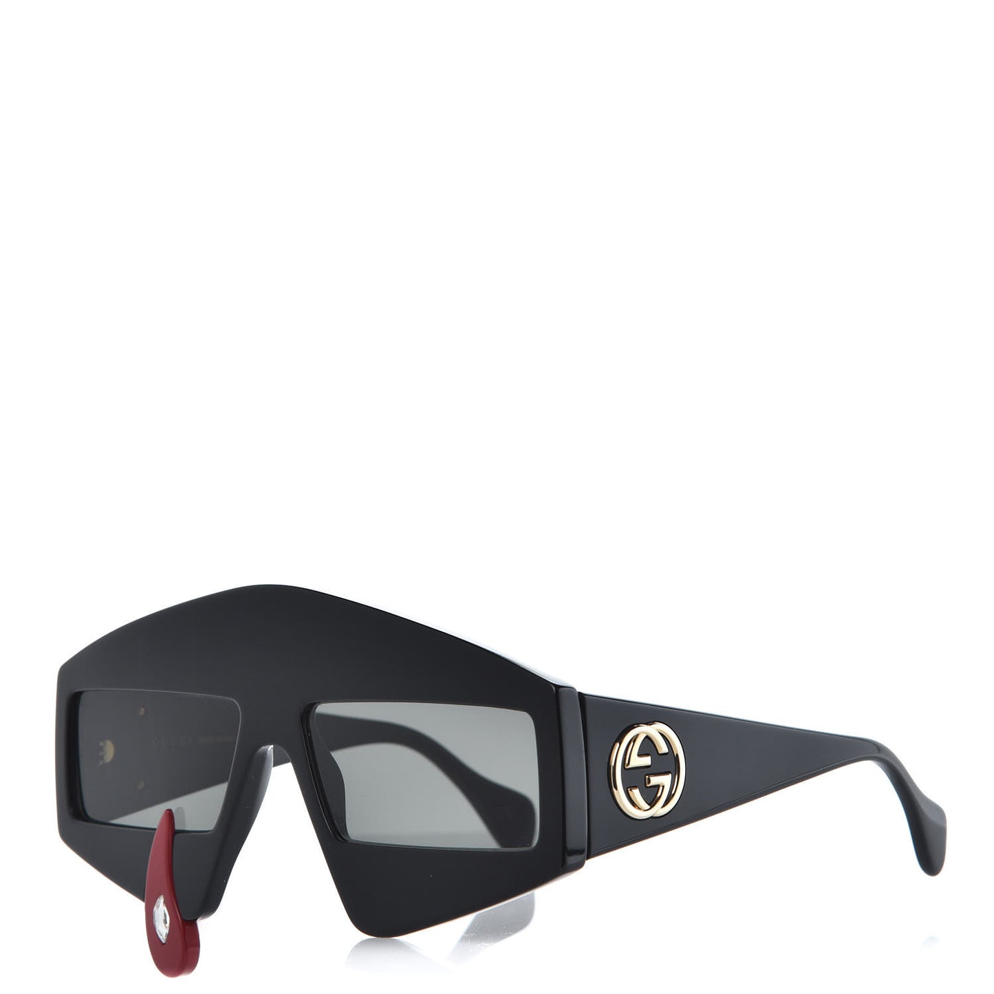 Acetate Crystal Hollywood Forever Tear Drop Sunglasses GG0359S Black