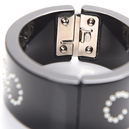 Chanel Resin Pearl CC Cuff Black 3 of 3