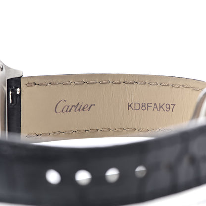 Cartier Stainless Steel Alligator 27.5mm Santos Dumont Quartz Watch 7 of 9