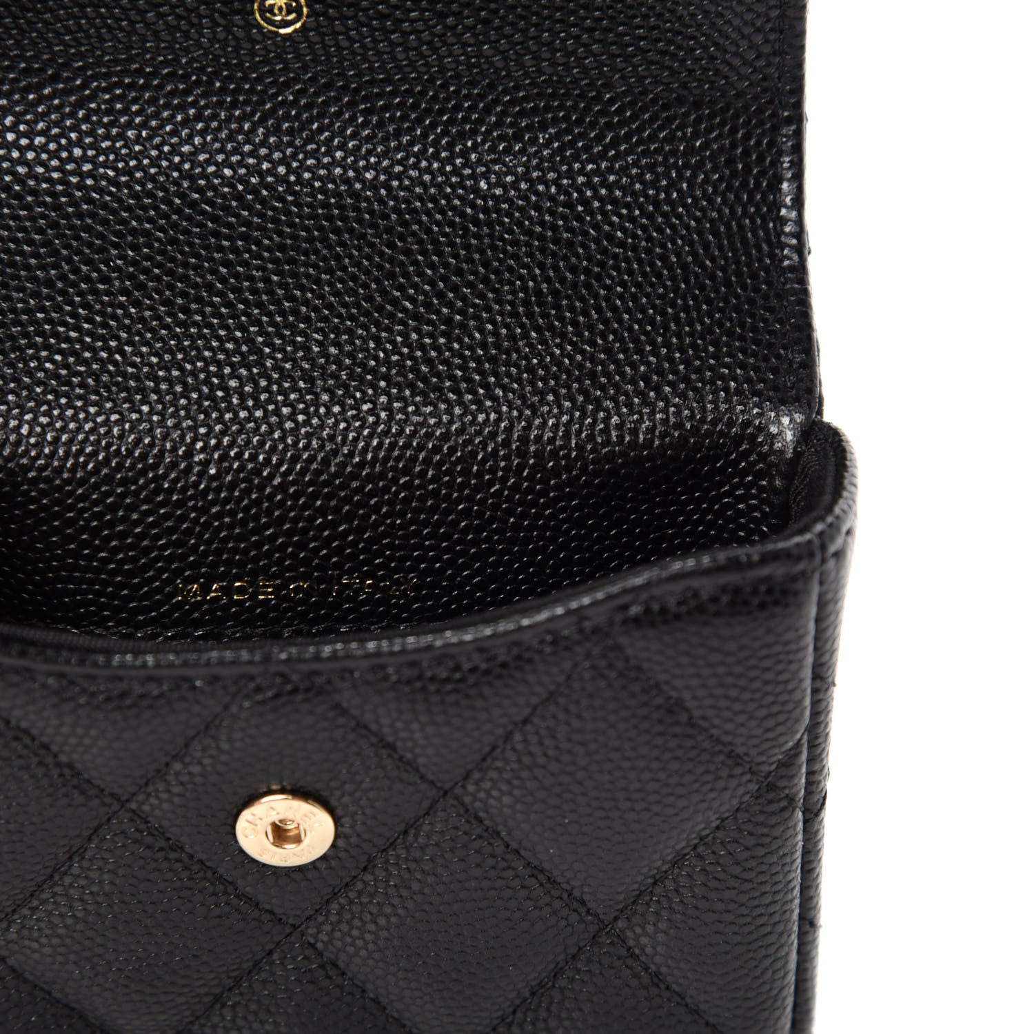 Chanel Caviar Quilted Pearl Card Holder On Chain Black 9 of 12