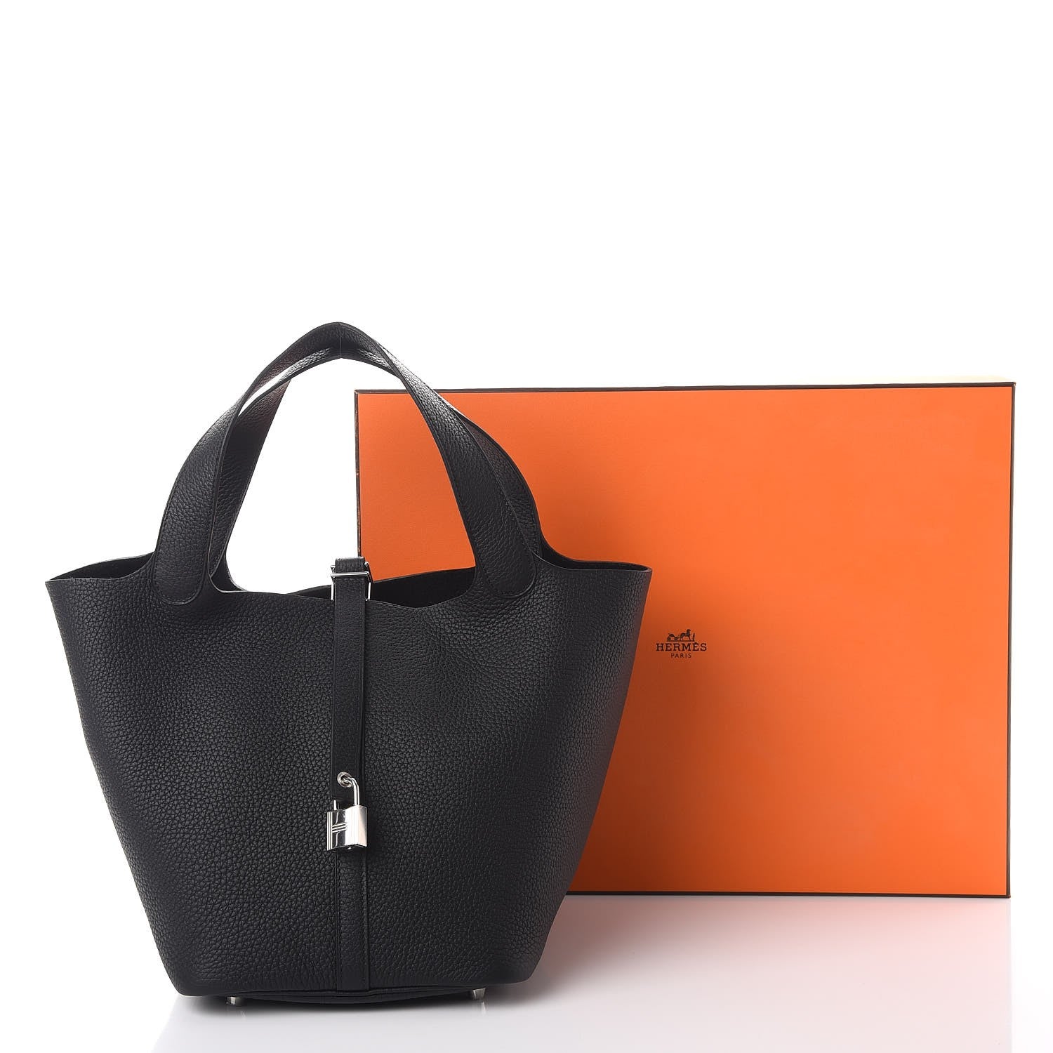 Hermes Taurillon Clemence Picotin Lock 22 MM Black 8 of 8