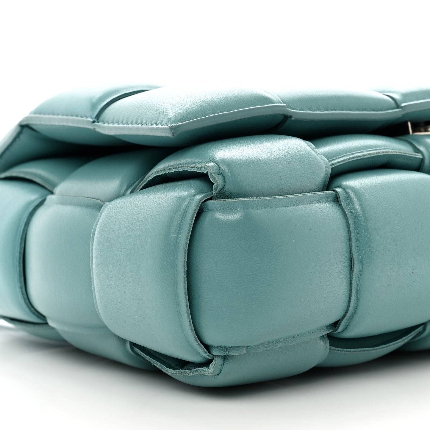 Nappa Maxi Intreccio Padded Cassette Crossbody Bag Linoleum