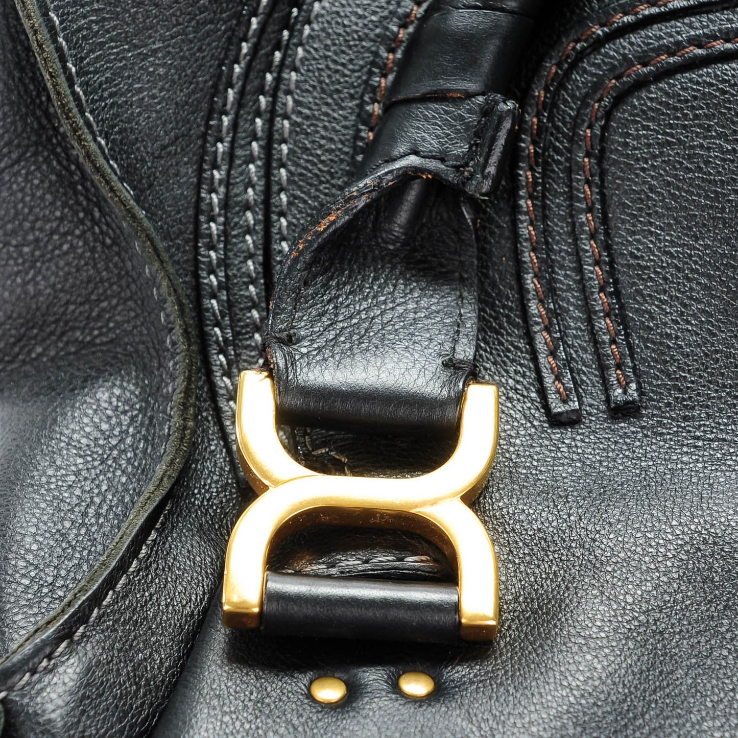 Calfskin Medium Marcie Satchel Black