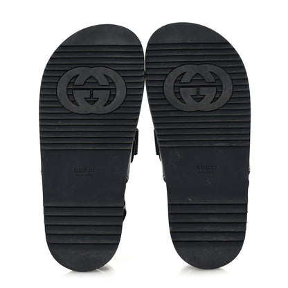 Gucci Calfskin Mini Double G Womens Isla Dad Sandals 37 Black 7 of 13