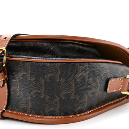 Celine Triomphe Canvas Medium Folco Bag Tan 9 of 9