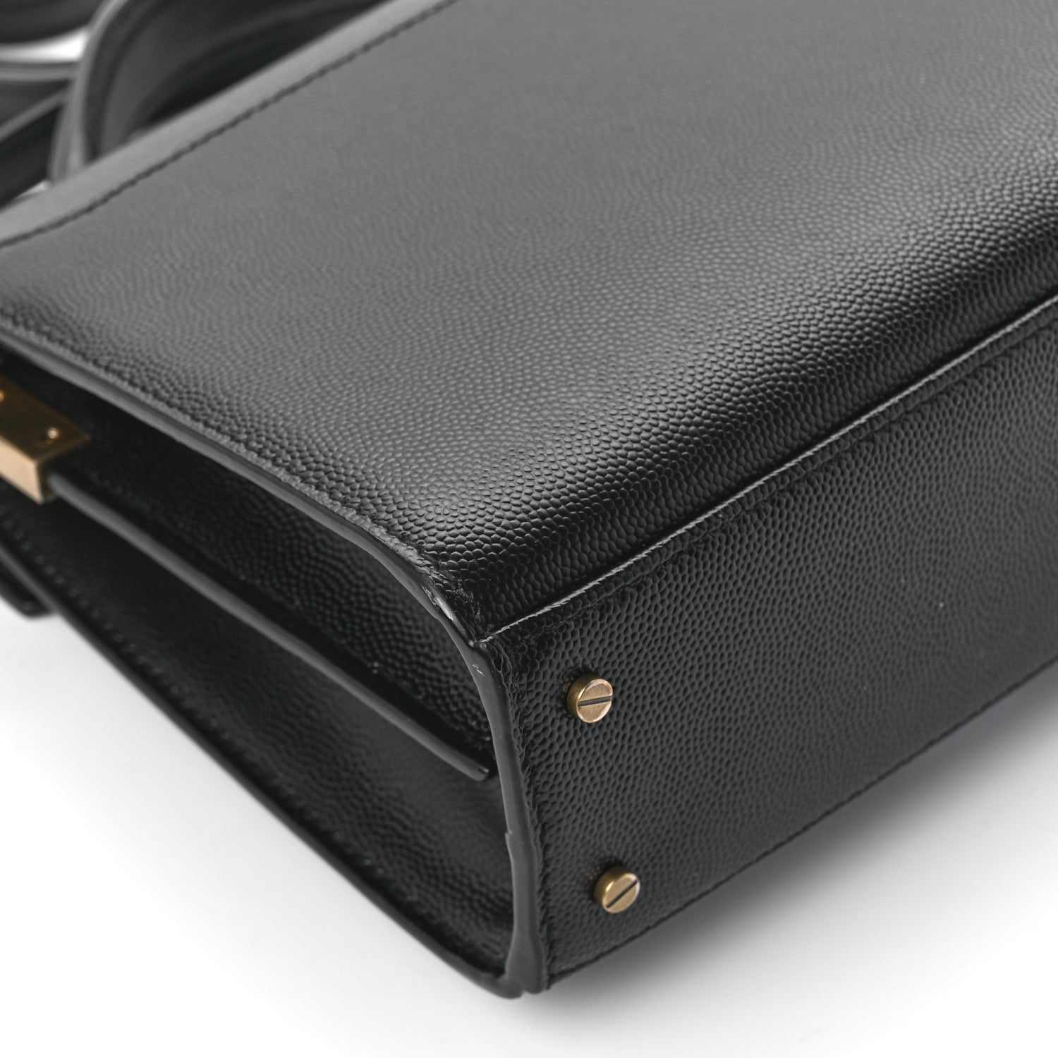 Saint Laurent Grain de Poudre Mini Classic Monogram Cassandra Top Handle Black 11 of 13