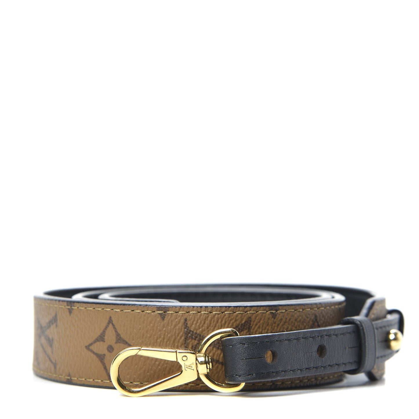 Reverse Monogram Bandouliere Shoulder Strap XL Black
