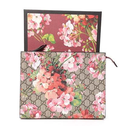 Gucci GG Supreme Monogram Blooms Large Cosmetic Case Beige Multicolor Dry Rose 7 of 7