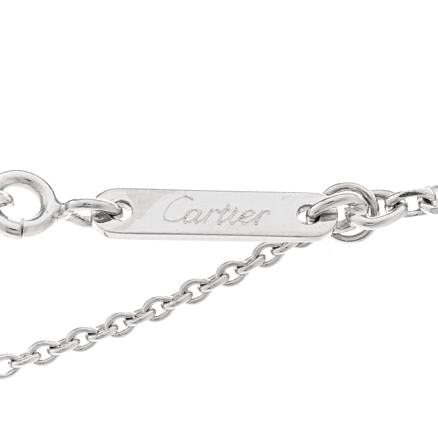 18K White Gold Diamond Hearts and Symbols Necklace