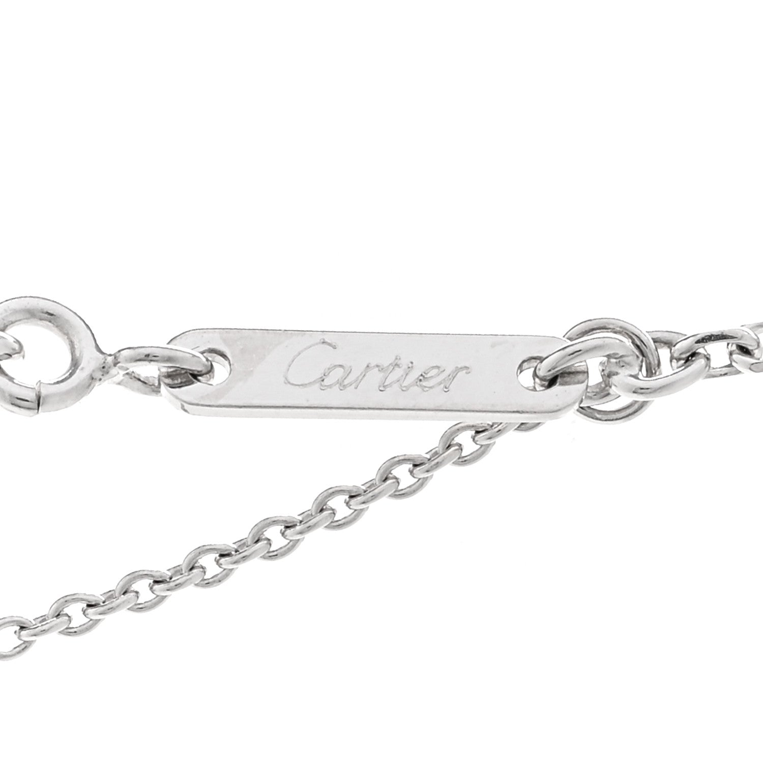 Cartier 18K White Gold Diamond Hearts and Symbols Necklace 4 of 4