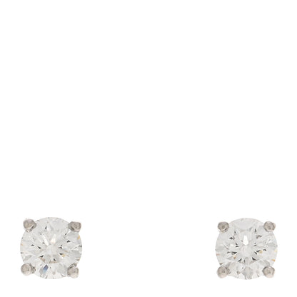 Tiffany Platinum Diamond .46ctw Solitaire Earrings 1 of 4