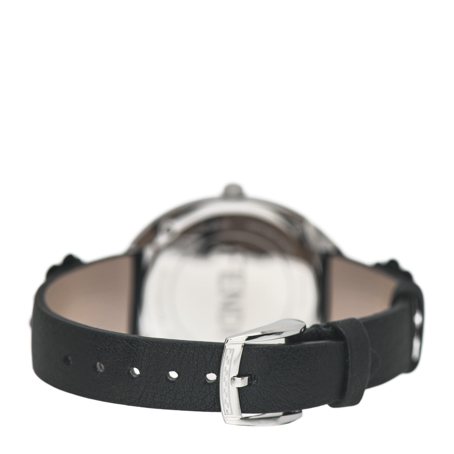Fendi Stainless Steel Calfskin 34mm Momento Flowerland Quartz Watch Black 3 of 5