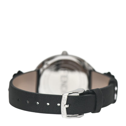 Fendi Stainless Steel Calfskin 34mm Momento Flowerland Quartz Watch Black 3 of 5