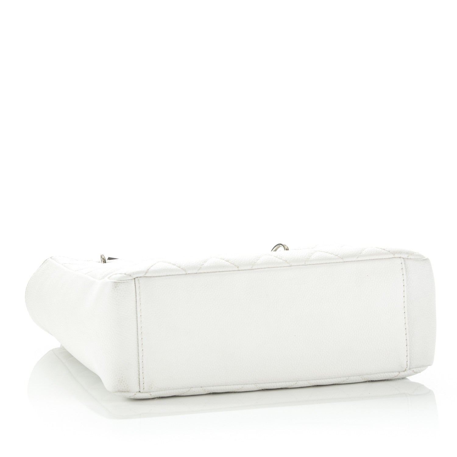 Chanel Caviar Quilted Petit Shopping Tote PST White 4 of 7