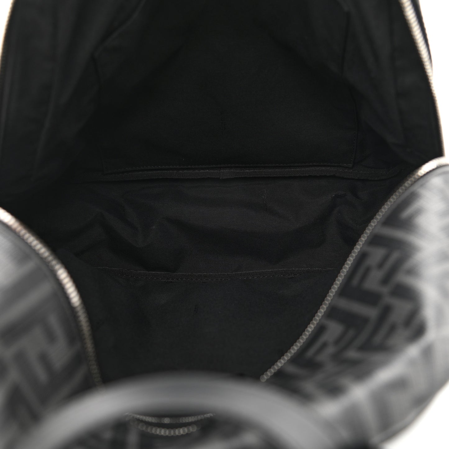 Glazed Fabric Nylon FF 1974 Diagonal Pouch Pocket Backpack Black Sunflower