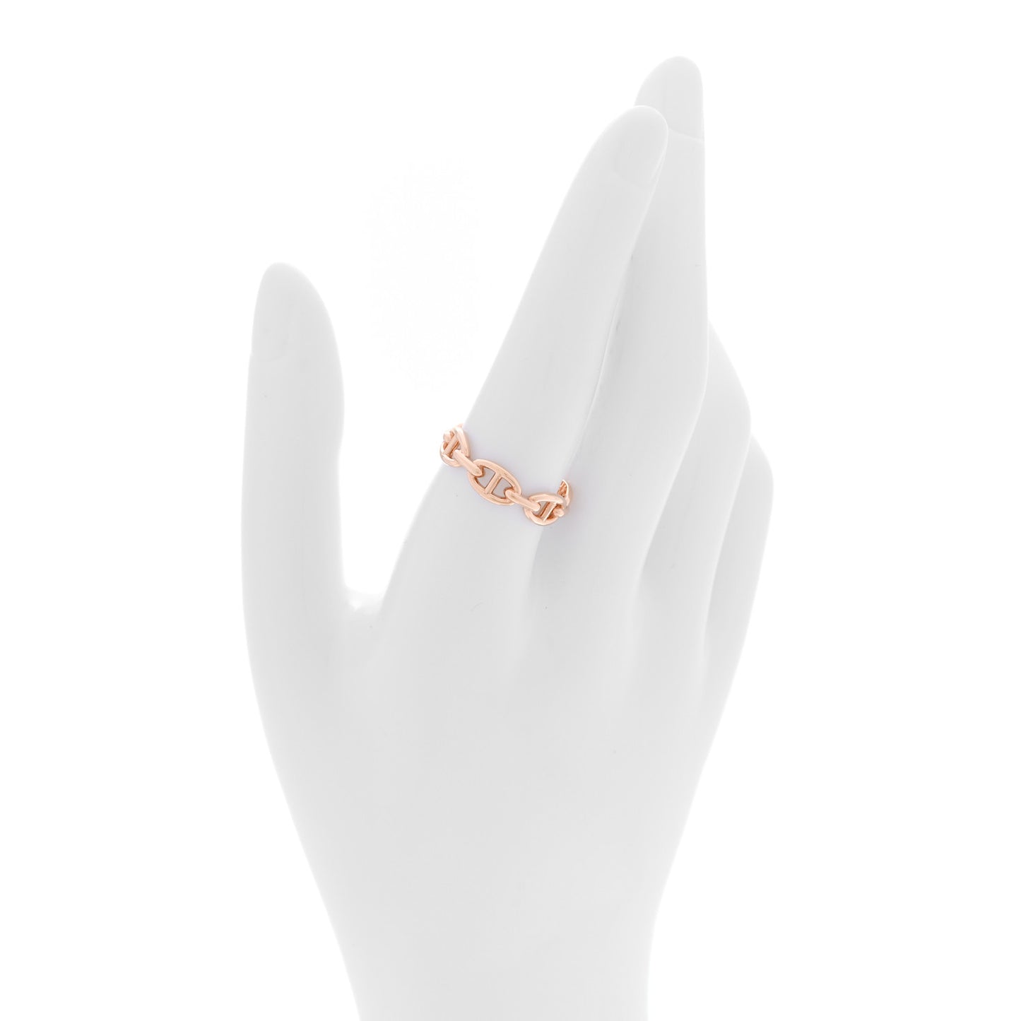 18K Rose Gold PM Chaine d'Ancre Enchainee Ring 59 8.75