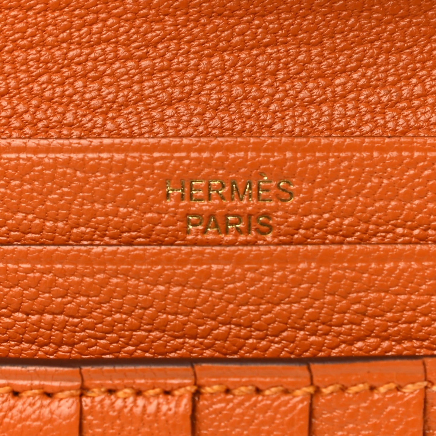 Chevre Mysore Bearn Compact Wallet Abricot