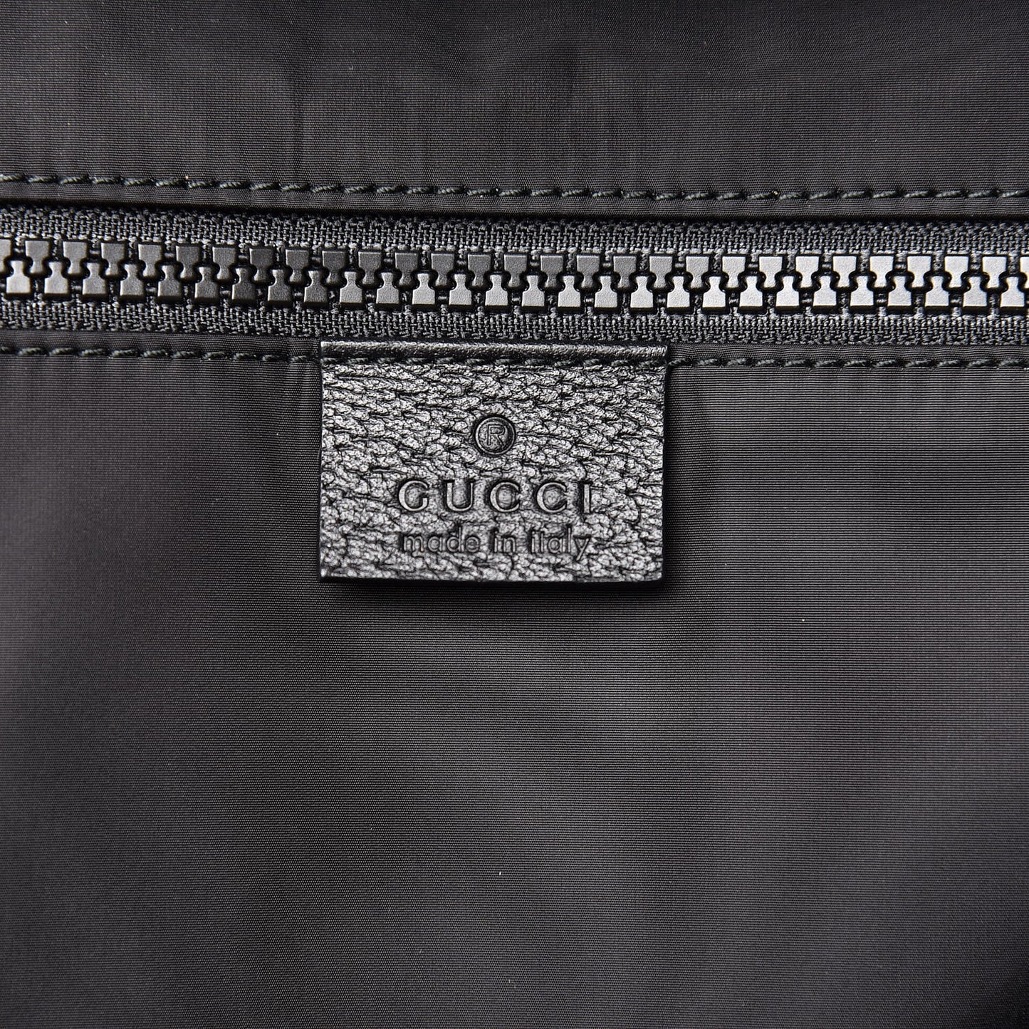 Nylon Twill 80s Logo Patch Backpack Black