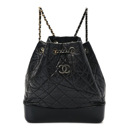 Chanel Aged Calfskin Quilted Small Gabrielle Backpack Black 1 of 10