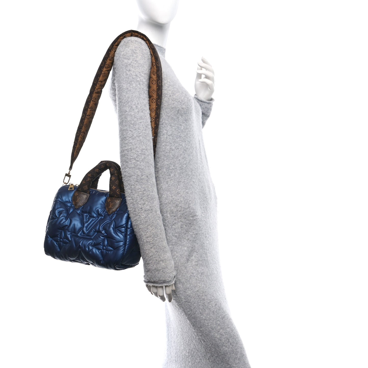 Econyl Mini Monogram Pillow Speedy Bandouliere 25 Navy