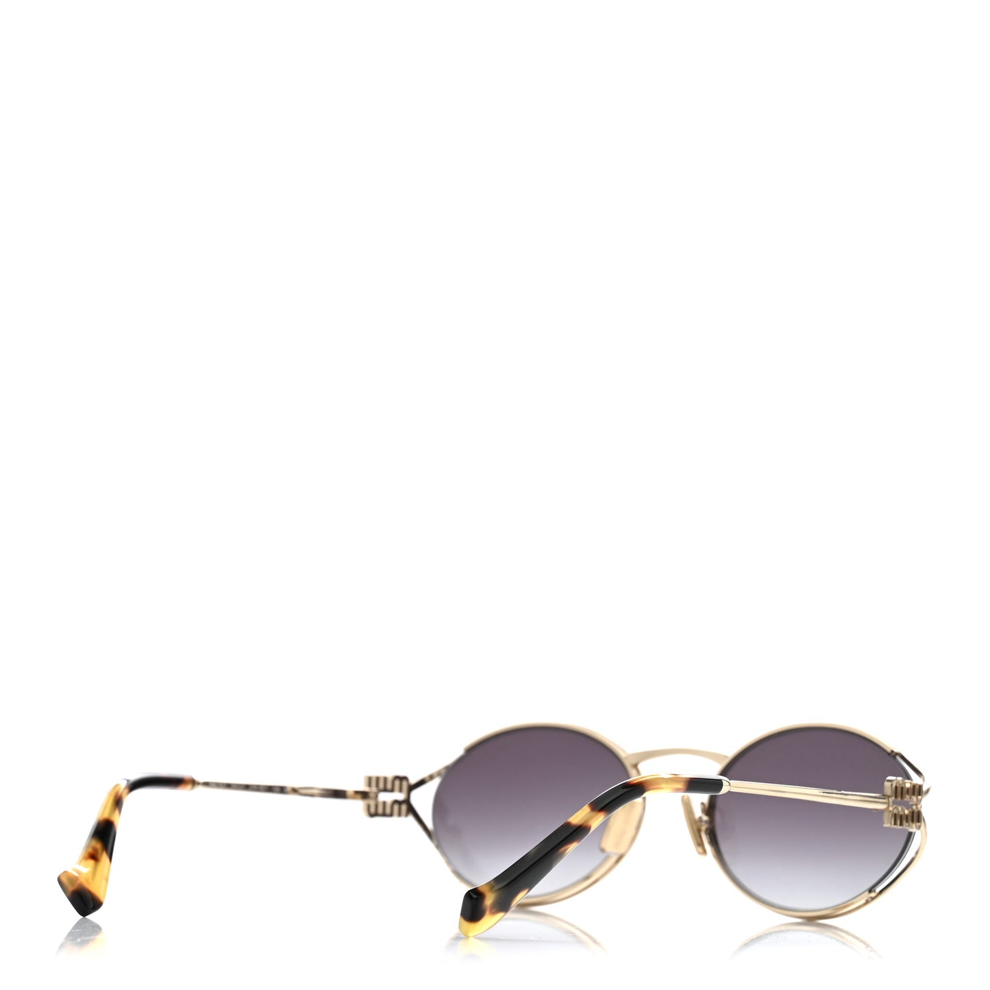 Metal Oval Sunglasses SMU52Y Tortoise