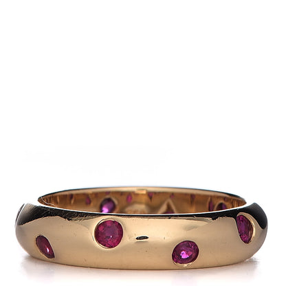 Tiffany 18K Yellow Gold Ruby Etoile Band Ring 50 5.25 1 of 4
