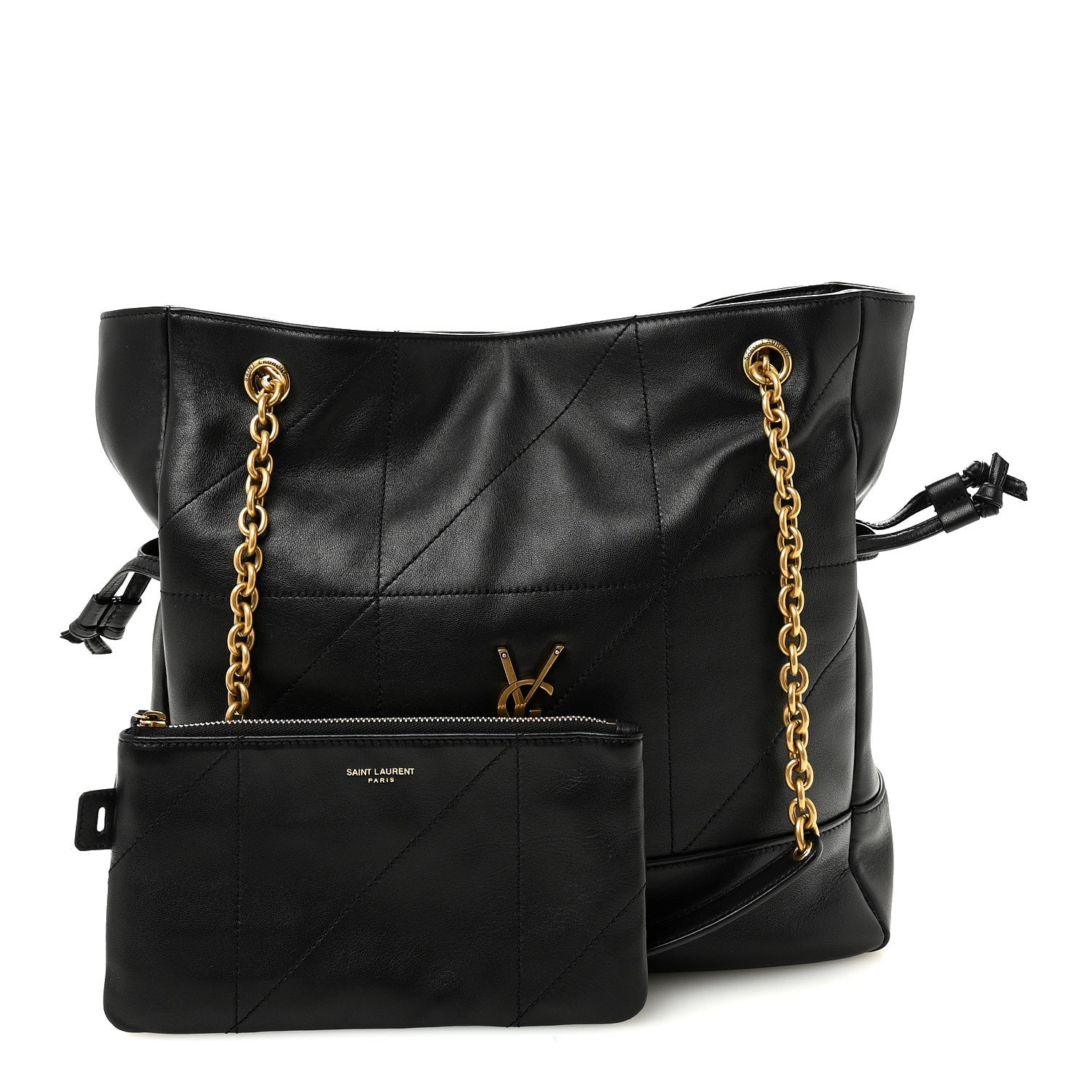 Saint Laurent Lambskin Small Jamie Shopping Tote Black 1895680