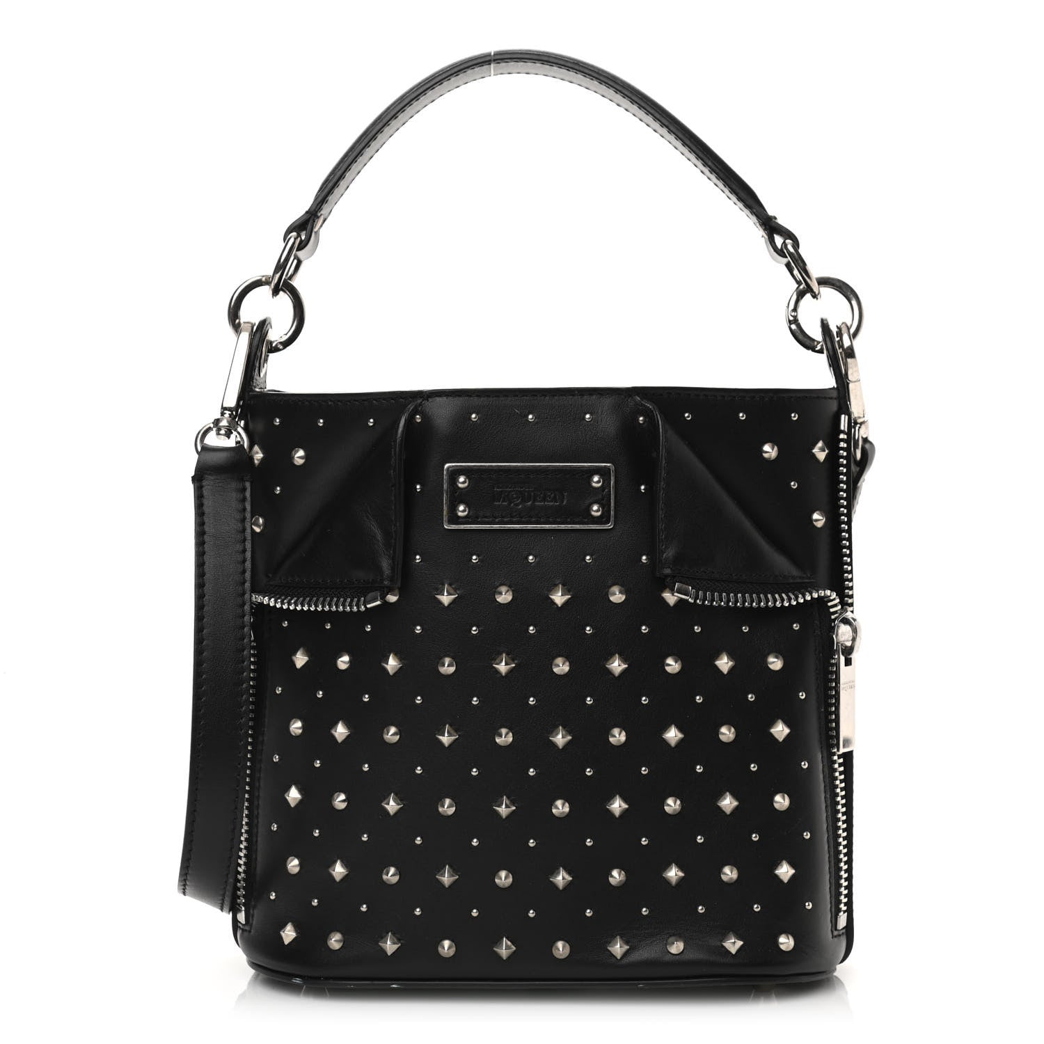 Alexander McQueen Calfskin Studded Crossbody Bag Black 1 of 15