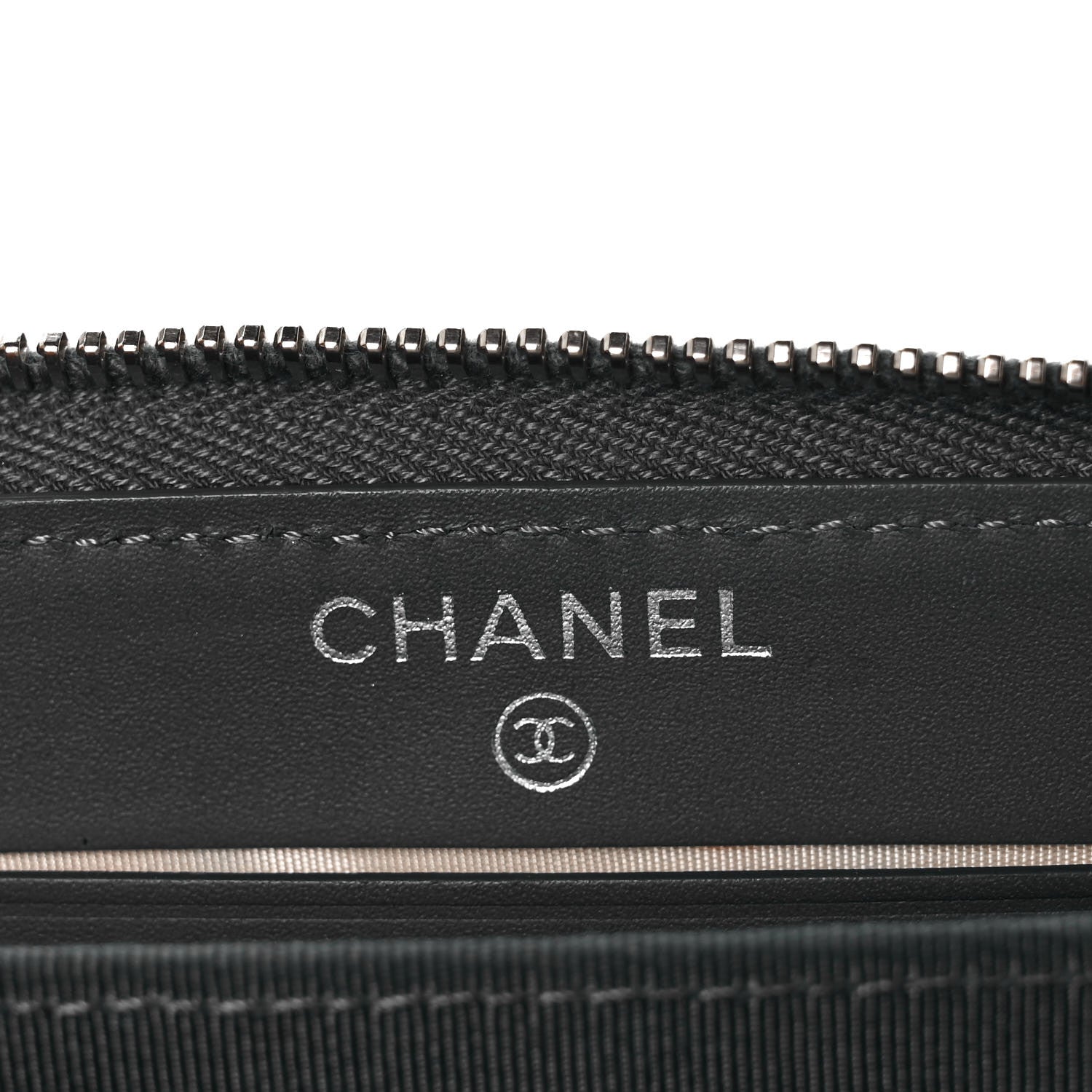 Chanel Caviar Quilted Medium Zip Around Wallet Dark Charcoal 6 of 10