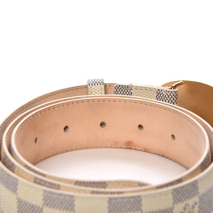 Louis Vuitton Damier Azur Voyage Belt 85 34 5 of 9