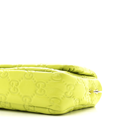 Gucci Lambskin Embossed Mini GG Milano Top Handle Shoulder Bag Light Green 10 of 10
