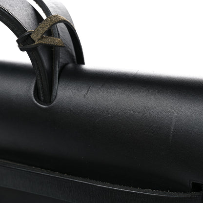 Hermes Toile Vache Calfskin Herbag 39 MM Black 12 of 13