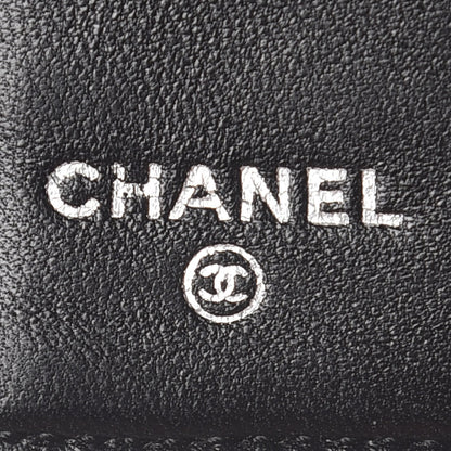 Chanel Lambskin Quilted Zip Around Coin Purse Wallet Black 6 of 10