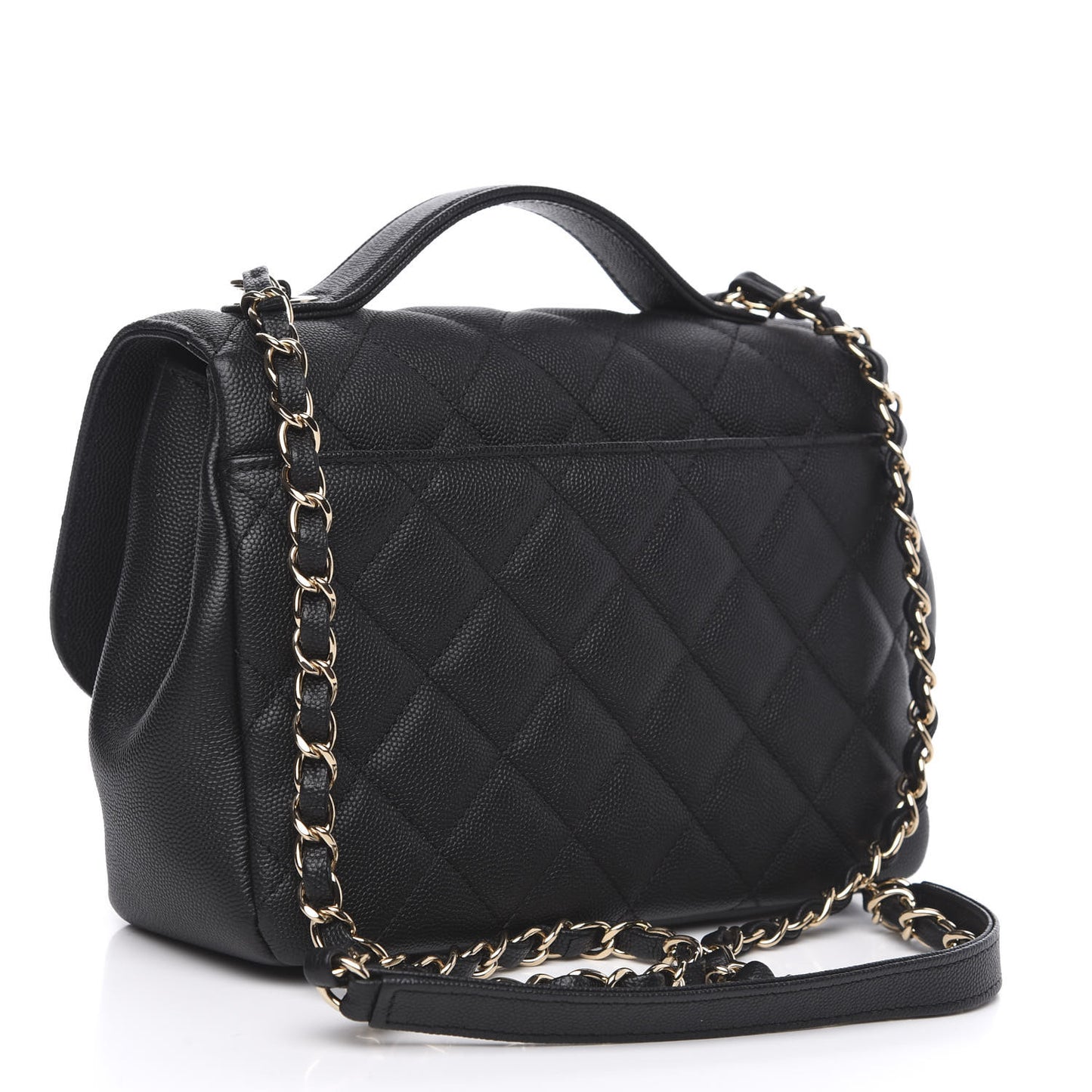 Caviar Quilted Medium Business Affinity Flap Black