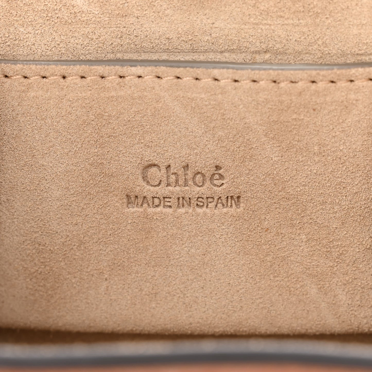 Suede Calfskin Mini Faye Bracelet Bag Tobacco