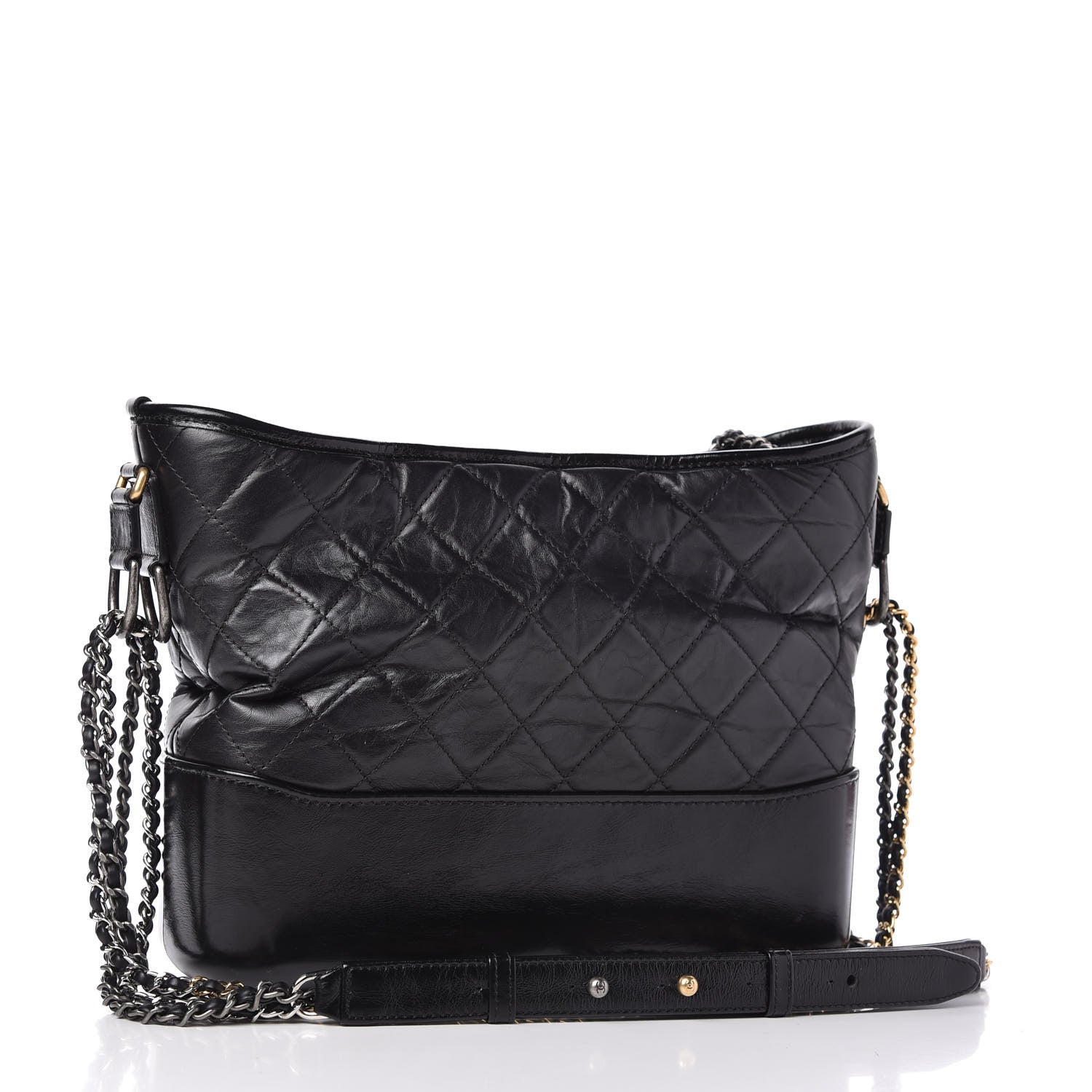 Chanel Aged Calfskin Quilted Medium Gabrielle Hobo Black 3 of 10