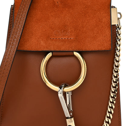 Chloe Suede Calfskin Mini Faye Bracelet Bag Tobacco 8 of 10