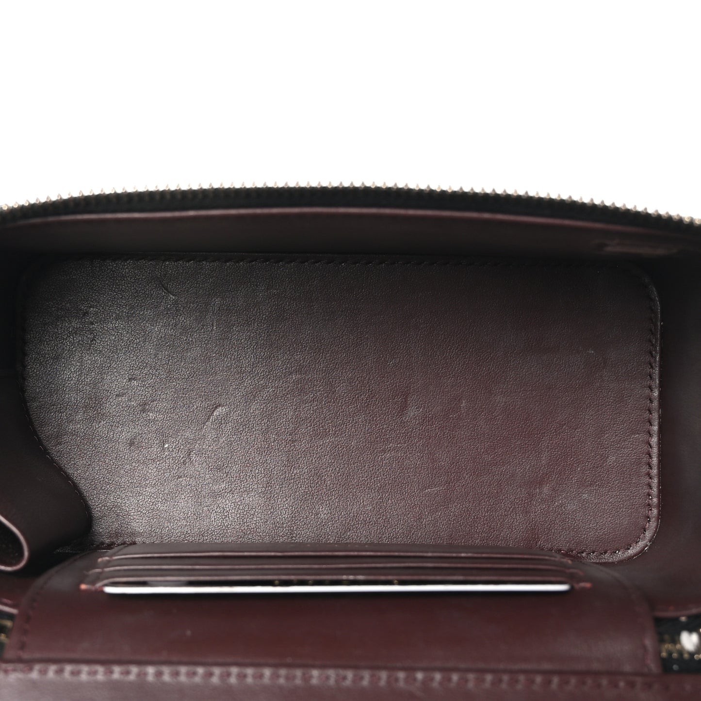Caviar Quilted Small Vanity Case With Chain Black