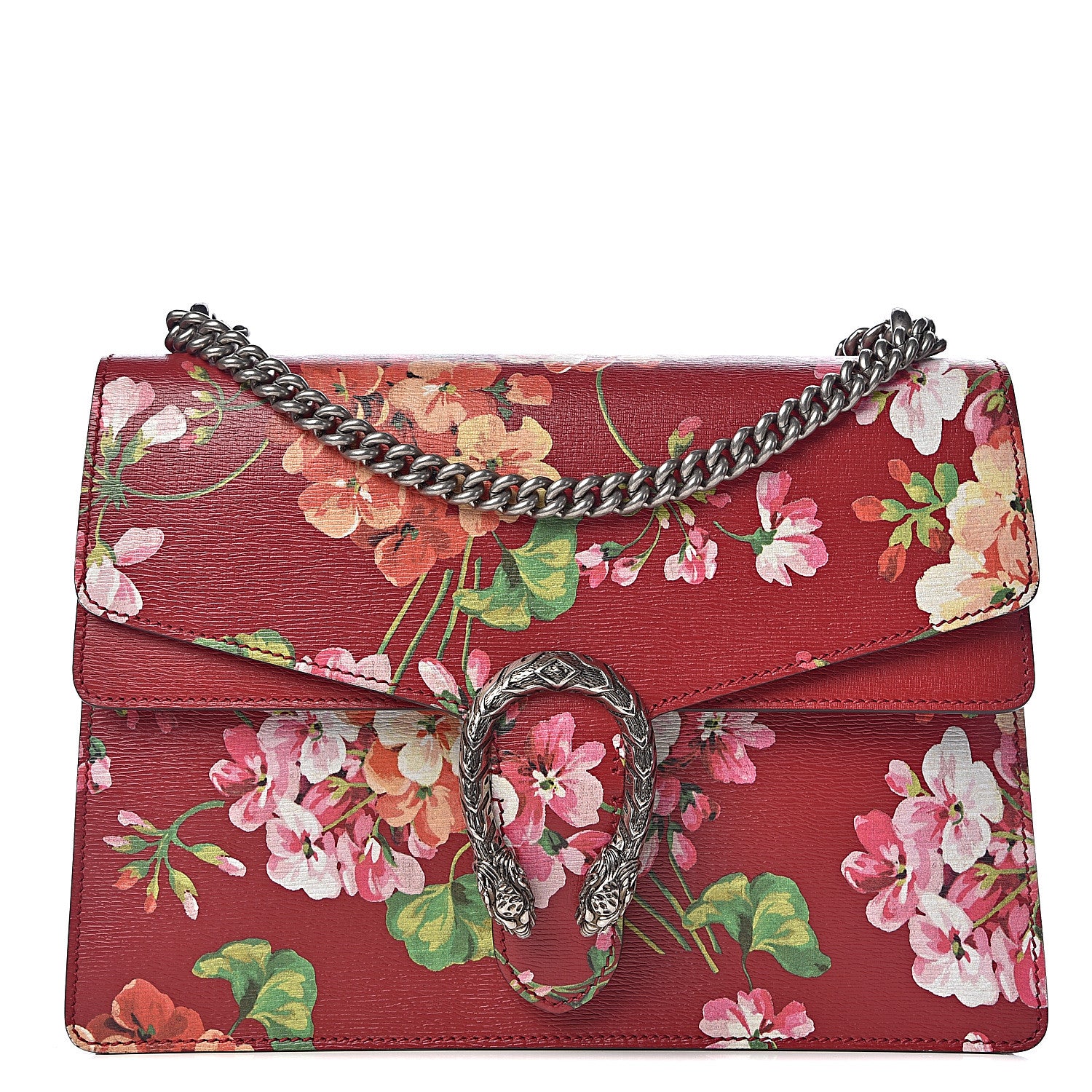 Gucci Calfskin Blooms Print Medium Dionysus Shoulder Bag Romantic Cherry Multicolor 1 of 11