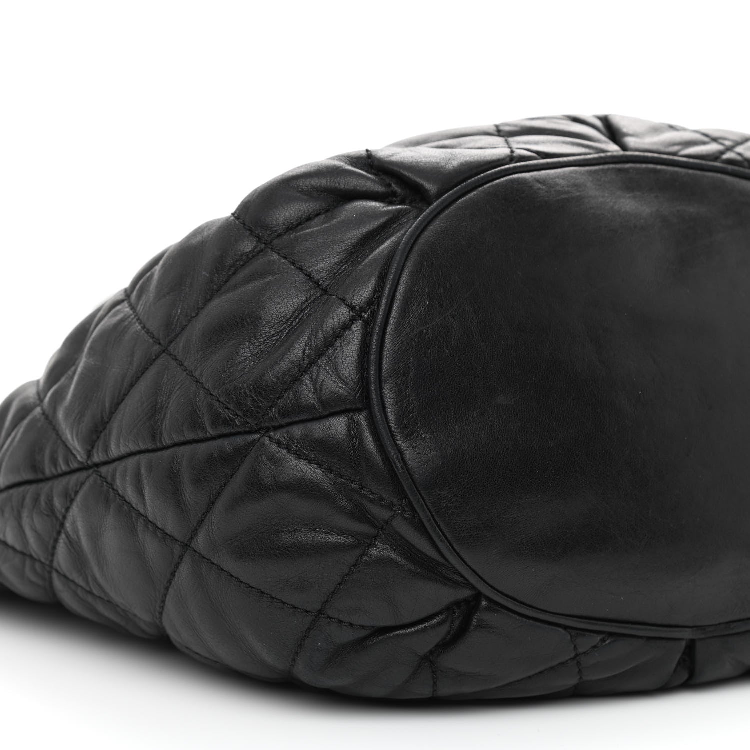 Chanel Lambskin Quilted Cloudy Bundle North South Tote Black 9 of 10